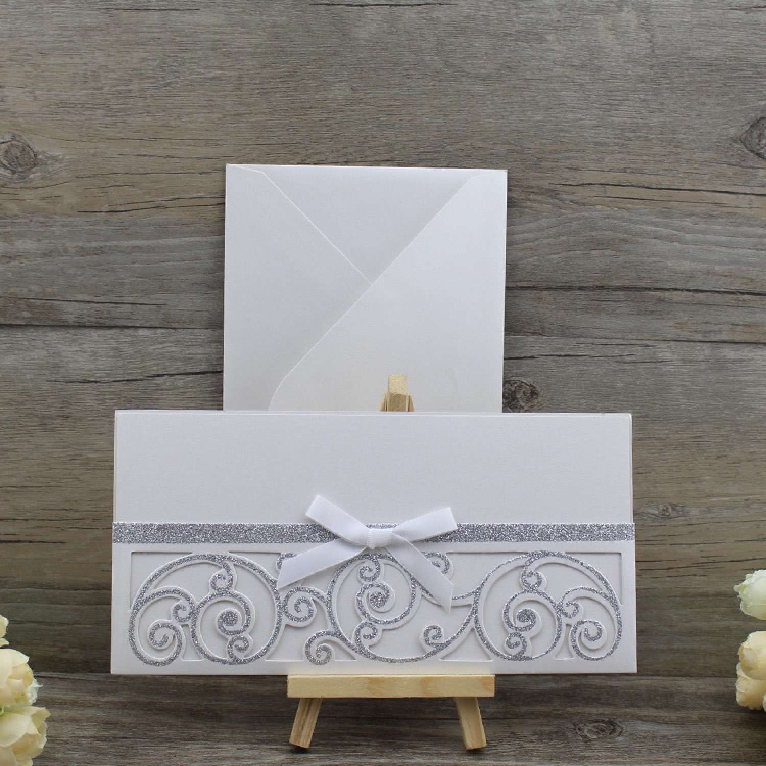Glitter Invitation Card Customized Laser Cut Wedding Invitation Made in China